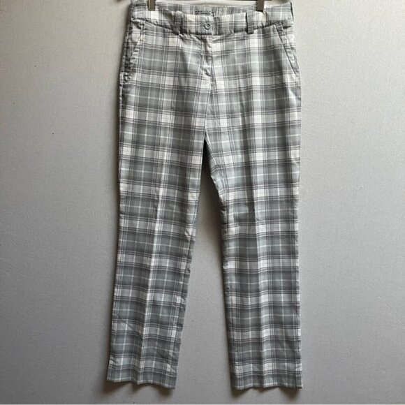 Nike Golf Tour Performance Dri Fit plaid pants Sz 8 - Picture 1 of 13